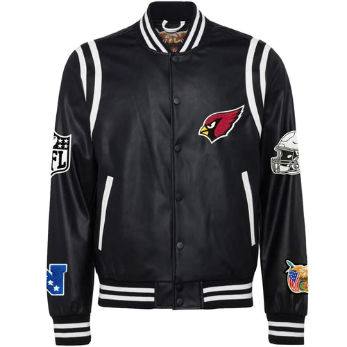Arizona Cardinals Black Leather Varsity Jacket WorthVee
