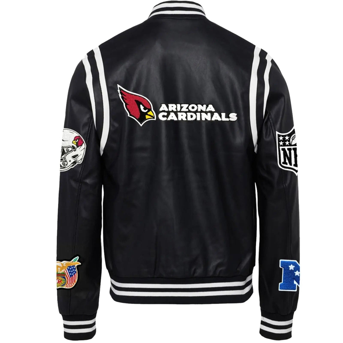 Arizona Cardinals Black Leather Varsity Jacket WorthVee