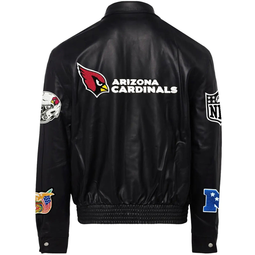 Arizona Cardinals Jeff Hamilton Leather Varsity Jacket WorthVee