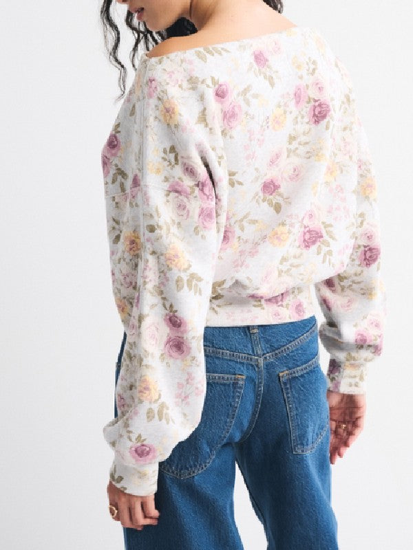 Ashley Iaconetti Real Housewives of Rhode Island Floral Print Sweatshirt