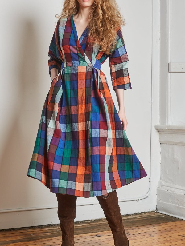 Kerri Kenney The Four Seasons S02 Multicolor Checkered Dress WorthVee
