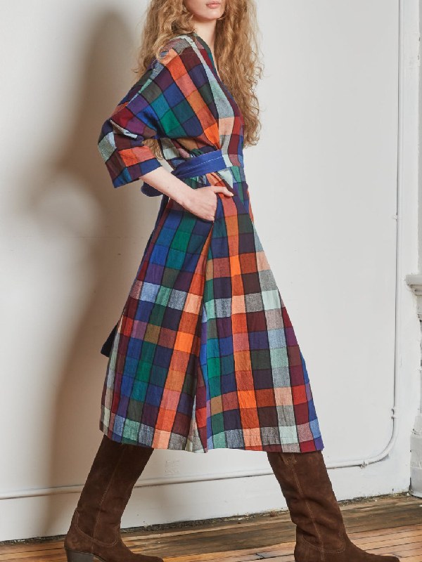 Kerri Kenney The Four Seasons S02 Multicolor Checkered Dress WorthVee