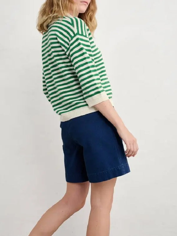The Four Seasons S2 Tina Fey Green Striped Polo Sweater