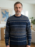 The Four Seasons S2 Will Forte Fair Isle Crewneck Sweater