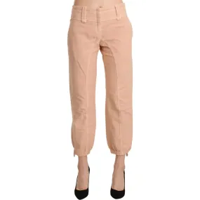 Ermanno Scervino Chic Beige Cropped Cotton Pants